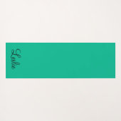 Exotic Green Gold Black Leopard Print Monogramed Yogamat (Achterkant (horizontaal))