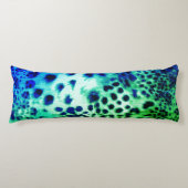 Exotic Green Leopard Print Body Pillow Lichaamskussen (Voorkant)
