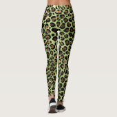 Exotic Green Leopard Print Leggings (Achterkant)