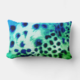 Exotic Green Leopard Print Lumbar Sierkussen Kussen