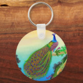 Exotic Green Peacock Sleutelhanger (Voorkant)