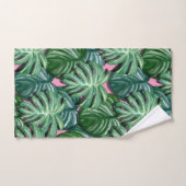 Exotic Green Tropical Leaves Pattern Bad Handdoek (Handdoek)
