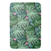 Exotic Green Tropical Leaves Pattern Badmat (Voorkant Verticaal)