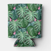 Exotic Green Tropical Leaves Pattern Blikjeskoeler (Voorkant)