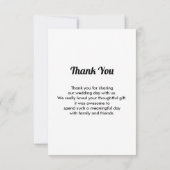 Exotic Green Tropical Leaves Pattern Hartelijk dan Bedankkaart (Achterkant)