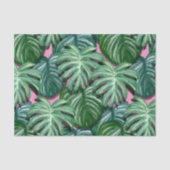 Exotic Green Tropical Leaves Pattern Tissuepapier (Voorkant)