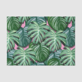 Exotic Green Tropical Leaves Pattern Tissuepapier