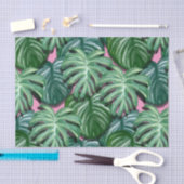 Exotic Green Tropical Leaves Pattern Tissuepapier (Craft)