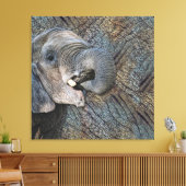 Exotic Grey Elephant Leather Camouflage Dierdier Canvas Afdruk (Insitu (Woonkamer))