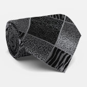 Exotic Grey Safari Animal Patronen Stropdas (Opgerold)