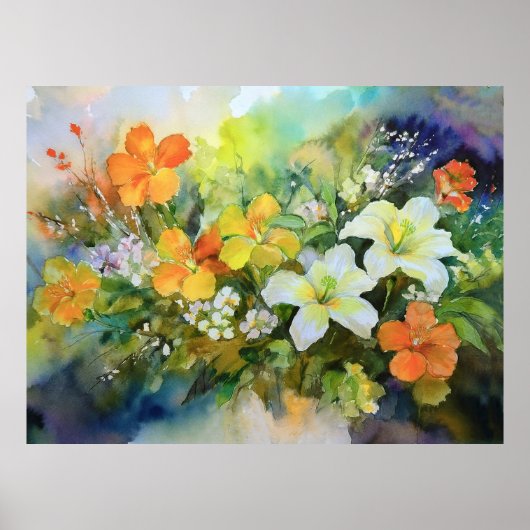 Exotic Hawaiian Flowers Poster (Voorkant)