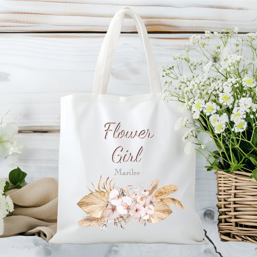 Exotic Hawaiian Orchid Waterverf Bloemenmeisje Tote Bag