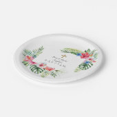 Exotic Hawaiian Tropical Floral Lijst Baptisme Papieren Bordje (Gekanteld)