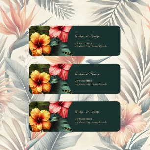 Exotic Hawaiian Tropical Wedding Retouradres Etiket