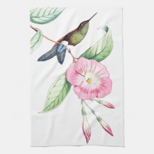Exotic Hummingbird Bird Flowers Kitchen Towels Theedoek