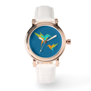 Exotic Hummingbird Blue Horloge