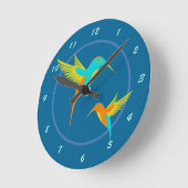 Exotic Hummingbird Blue Ronde Klok (Hoek)