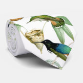 Exotic Hummingbird Collage Stropdas (Opgerold)