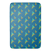 Exotic Hummingbird Pattern Blue Badmat (Voorkant Verticaal)