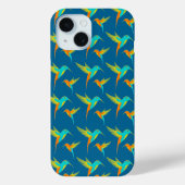 Exotic Hummingbird Pattern Blue Case-Mate iPhone Case (Achterkant)