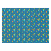 Exotic Hummingbird Pattern Blue Tafelkleed (Voorkant (Horizontaal))