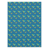 Exotic Hummingbird Pattern Blue Tafelkleed (Voorkant)