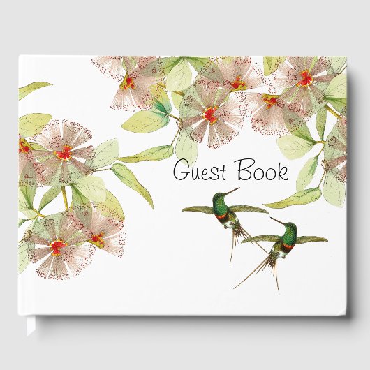 Exotic Hummingbird Vogels Bloemen Gastboek Gastenboek (Voorkant)