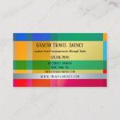 Exotic India Travel Agency Photo Visitekaartje (Achterkant)