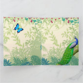 Exotic Indian Blue Peacock Big Wenskaart Kaart (Binnen)