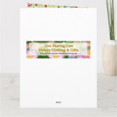 Exotic Indian Blue Peacock Big Wenskaart Kaart (Achterkant)