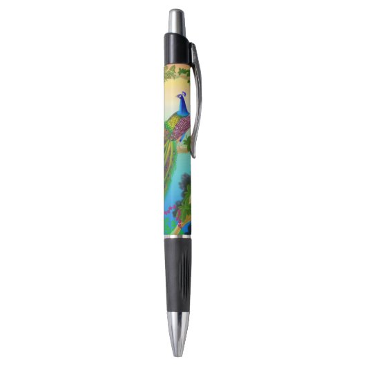 Exotic Indian Blue Peacock Pen (Achterkant (Verticaal))