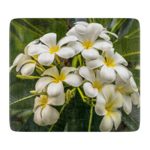 Exotic Island Plumeria Cutting Board Snijplank