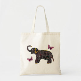 Exotic Jewel Elephant Canvas Bag Tote Bag