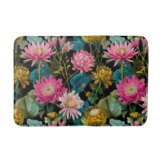 Exotic Jungle Pattern BOHO Tropical Aesthetic  Badmat (Voorkant)