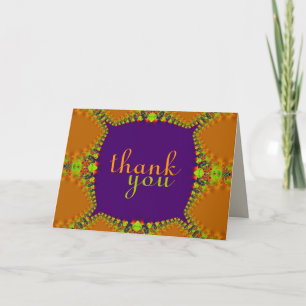 Exotic Lace Thank You Gracias Danke Card Bedankkaart