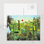 Exotic Landscape with Lion and Lioness, Briefkaart (Voorkant / Achterkant)