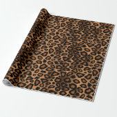 Exotic Leopard Animal Skin Print Cadeaupapier (Uitgerold)