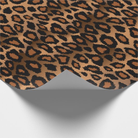 Exotic Leopard Animal Skin Print Cadeaupapier (Hoek)