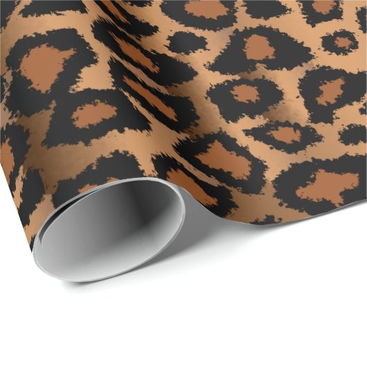 Exotic Leopard Animal Skin Print Cadeaupapier (Rol Hoek)