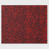 Exotic Leopard Deep Red Animal Print Cadeaupapier (Vlak)