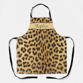 Exotic Leopard Print Patroon Gepersonaliseerd Schort (Voorkant)