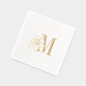 Exotic Lily Flower Monogram Initiaal Folie Servetten (Links)