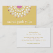 Exotic Lotus Yellow Floral Wellness Therapist Visitekaartje (Voorkant / Achterkant)