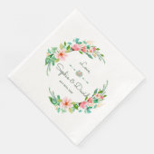 Exotic Luau Tropical Waterverf Floral Wedding Servet (Hoek)