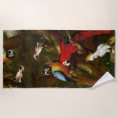 Exotic Macaw Parrots Cockatoos Birds Beach Towel Strandlaken (Voorkant)