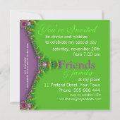 Exotic Magic Genie Fractal Art Invitation Kaart (Achterkant)