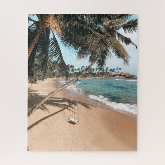 Exotic Maldive Beach kustlijn Legpuzzel (Verticaal)