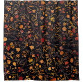 Exotic Midnight Floral Garden Douchegordijn (Voorkant)