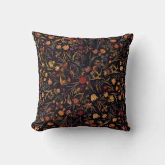 Exotic Midnight Floral Garden Kussen