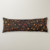 Exotic Midnight Floral Garden Lichaamskussen (Voorkant)